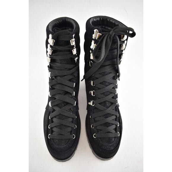Christian Louboutin Who Runs Flat Crosta Star Black Combat Ankle Boots 35.5 - Picture 7 of 11